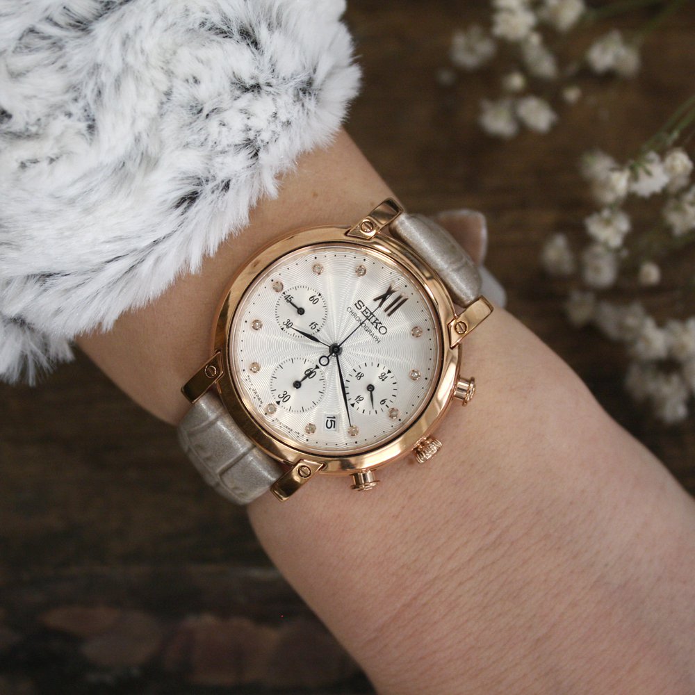 Seiko SRW834P1 zegarek damski Chronograph