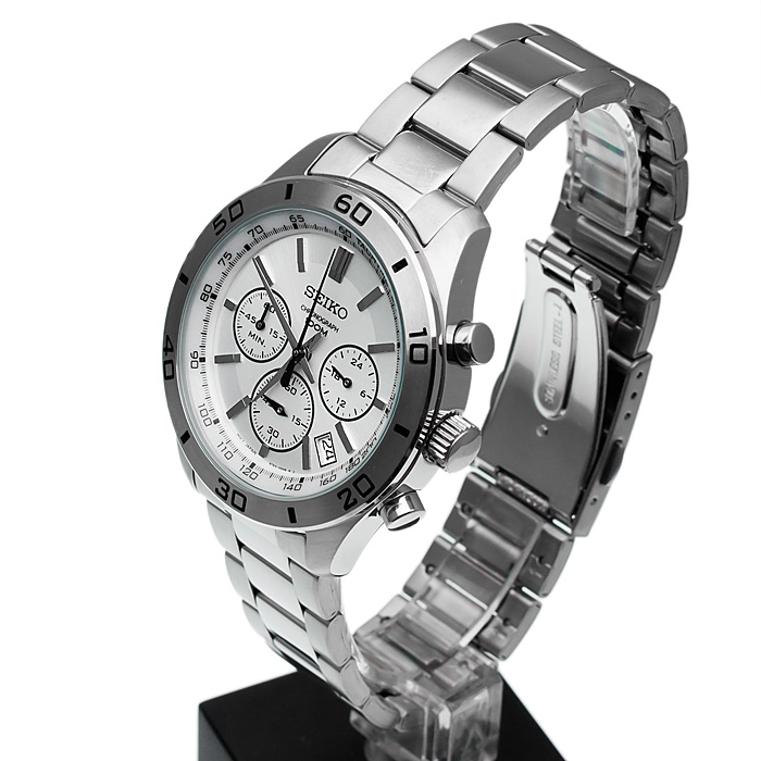 zegarek Seiko SSB047P1 męski z tachometr Chronograph - miniatura 2