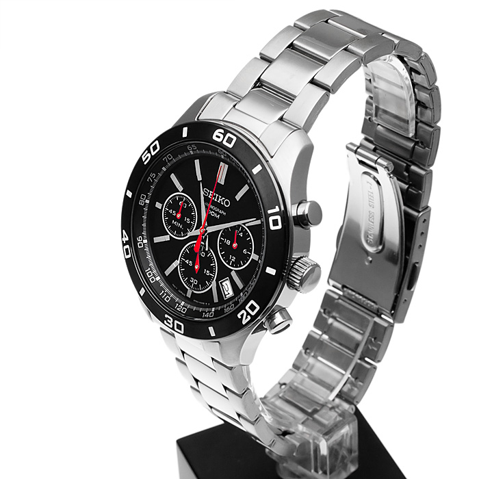 zegarek Seiko SSB053P1 męski z tachometr Chronograph - miniatura 3
