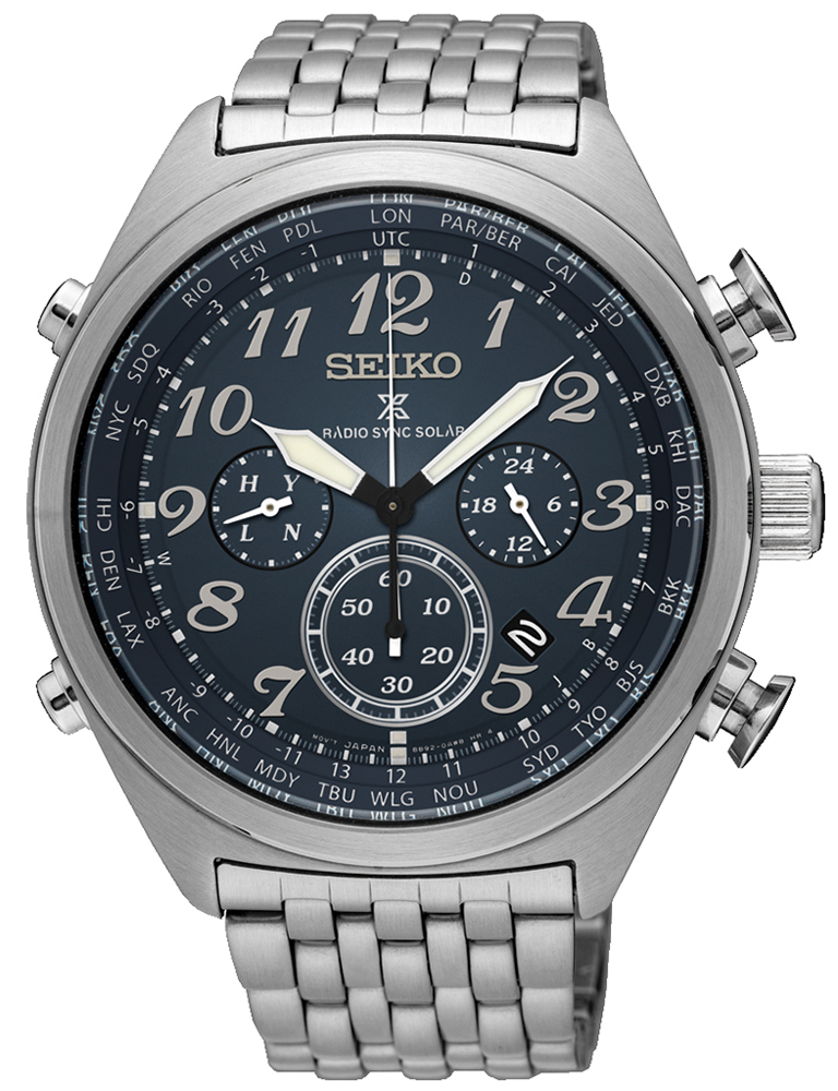 Seiko World Time Solar Chronograph SSG011P1