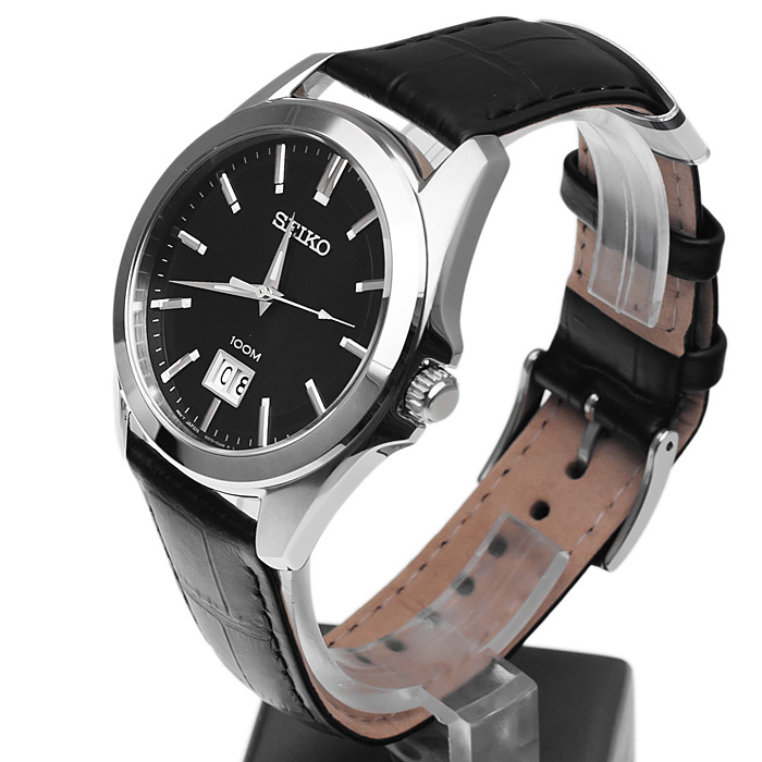 Seiko SUR009P2 zegarek srebrny klasyczny Classic pasek - miniatura 3