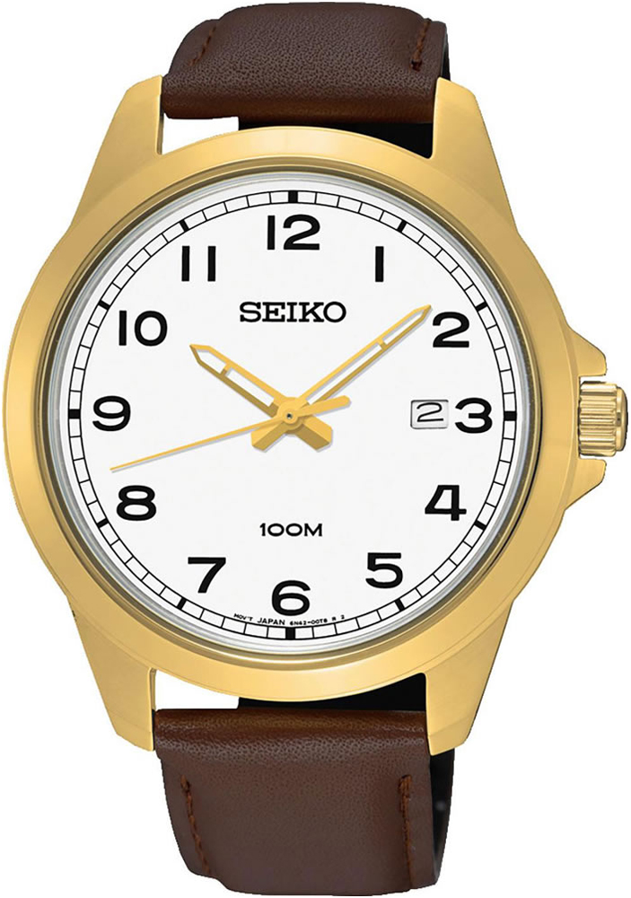 Seiko Quartz  Leather Classic 100m SUR160P1