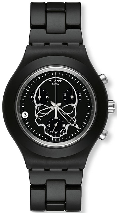 Swatch Full Blooded Black Skull SVCF4001AG