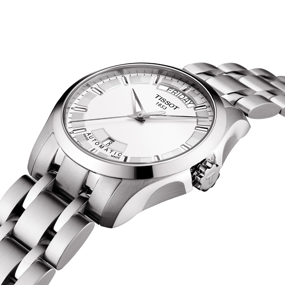 Tissot T035.407.11.031.00 męski zegarek Couturier bransoleta - miniatura 3