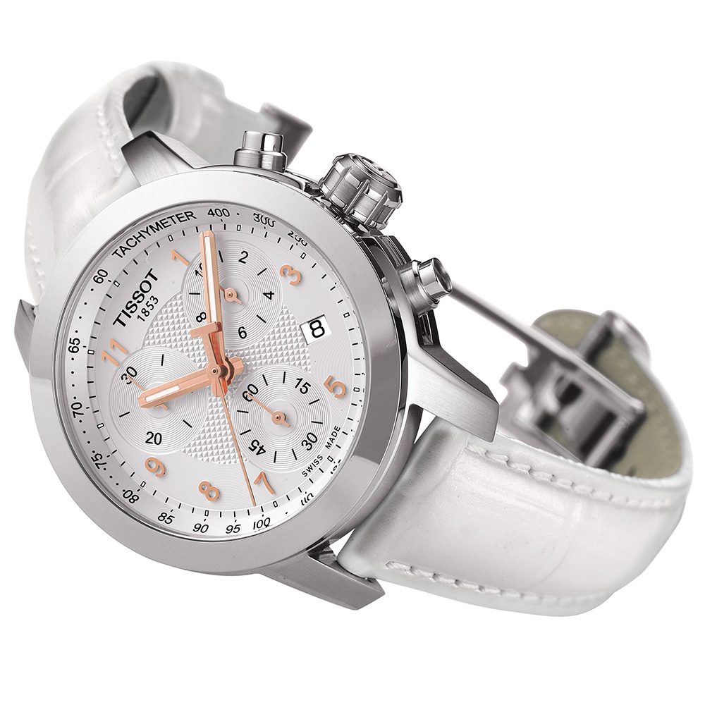 zegarek Tissot T055.217.16.032.01 PRC 200 CHRONOGRAPH LADY damski z tachometr PRC 200 - miniatura 3