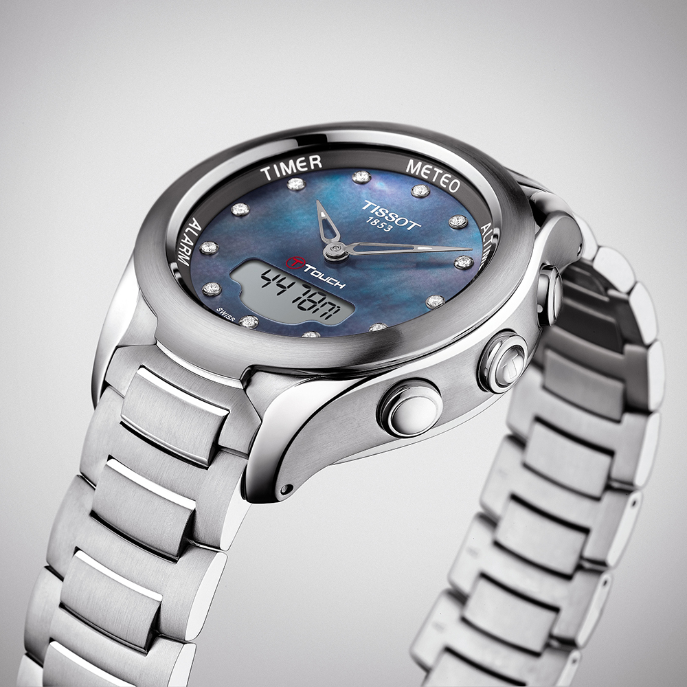 zegarek Tissot T075.220.11.106.01 T-TOUCH LADY SOLAR damski z barometr T-TOUCH LADY SOLAR - miniatura 3