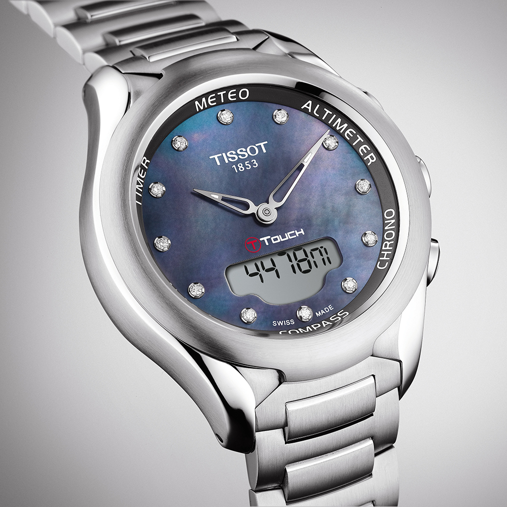 zegarek Tissot T075.220.11.106.01 srebrny T-TOUCH LADY SOLAR - miniatura 4