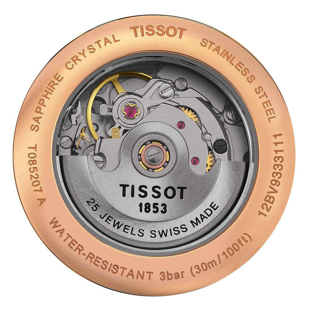 Tissot T085.207.36.013.00 damski zegarek CARSON AUTOMATIC pasek - miniatura 3
