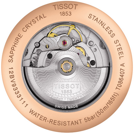 Tissot T086.407.22.051.00 zegarek męski Luxury - miniatura 2