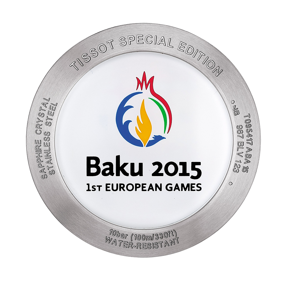 zegarek Tissot T095.417.17.037.02 QUICKSTER BAKU 2015 EUROPEAN GAMES męski z tachometr Quickster - miniatura 3