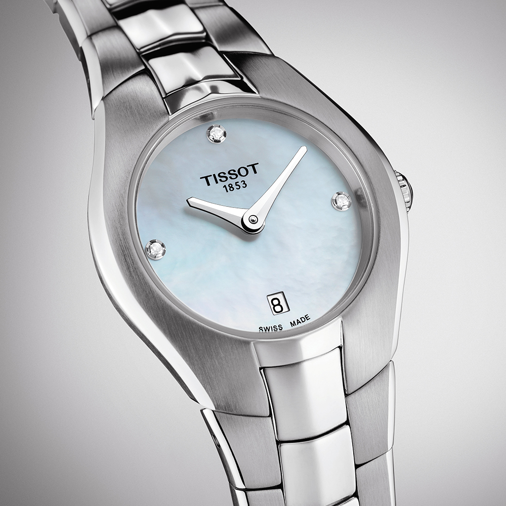 Tissot T096.009.11.116.00 zegarek damski T-Round - miniatura 2