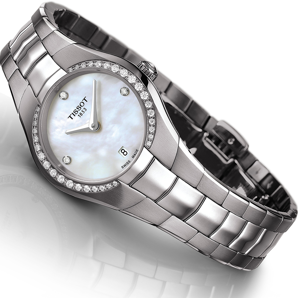 Tissot T096.009.61.116.00 zegarek damski T-Round - miniatura 2