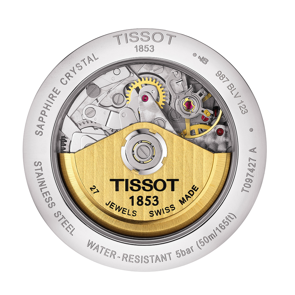Tissot T097.427.11.033.00 Bridgeport BRIDGEPORT AUTOMATIC CHRONOGRAPH VALJOUX zegarek męski klasyczny szafirowe - miniatura 5
