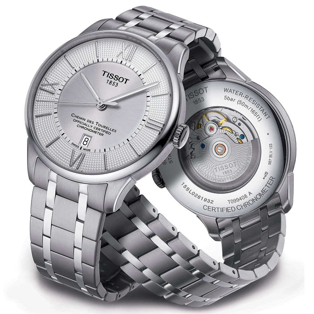 Tissot T099.408.11.038.00 zegarek męski Chemin des Tourelles - miniatura 2