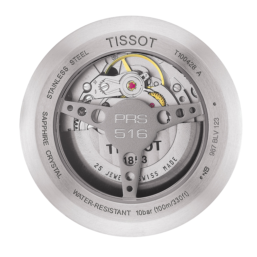 Tissot T100.428.16.051.00 PRS 516 AUTOMATIC SMALL SECOND PRS 516 klasyczny zegarek srebrny - miniatura 6