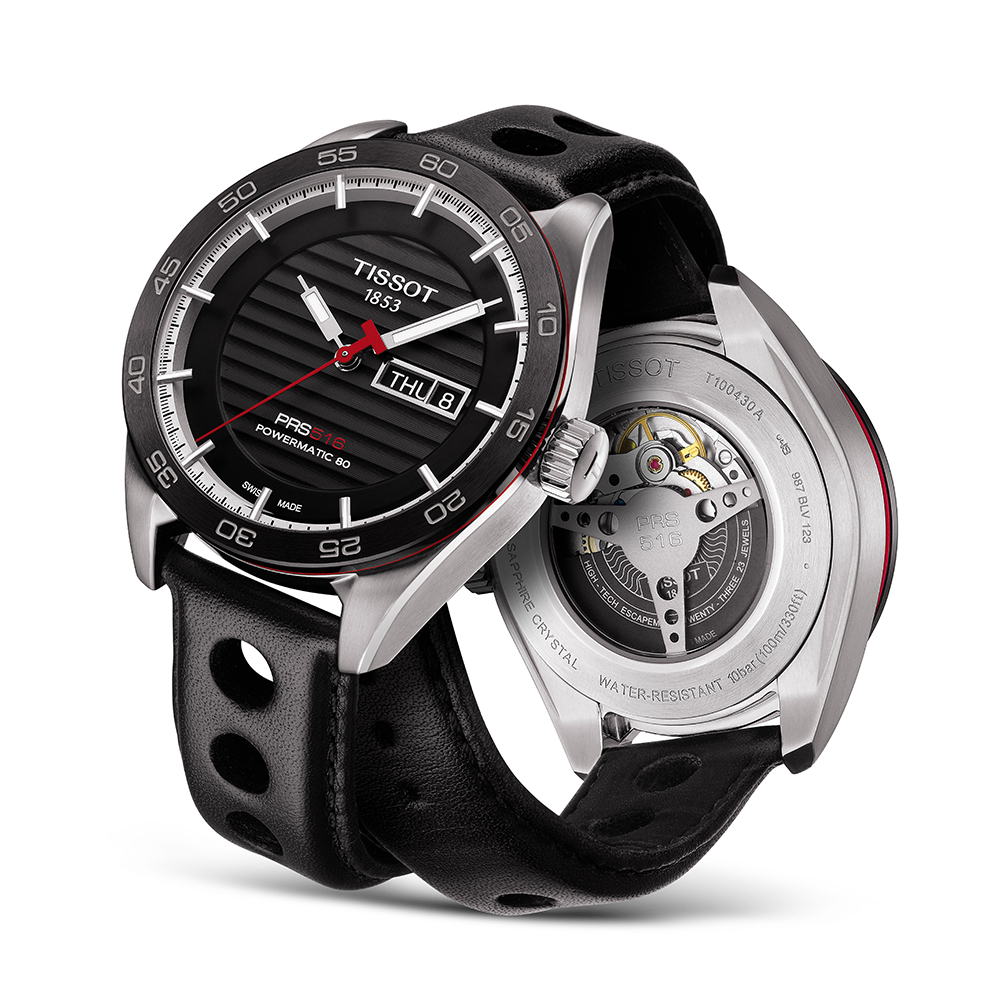 Tissot T100.430.16.051.00 PRS 516 PRS 516 POWERMATIC 80 zegarek męski klasyczny szafirowe