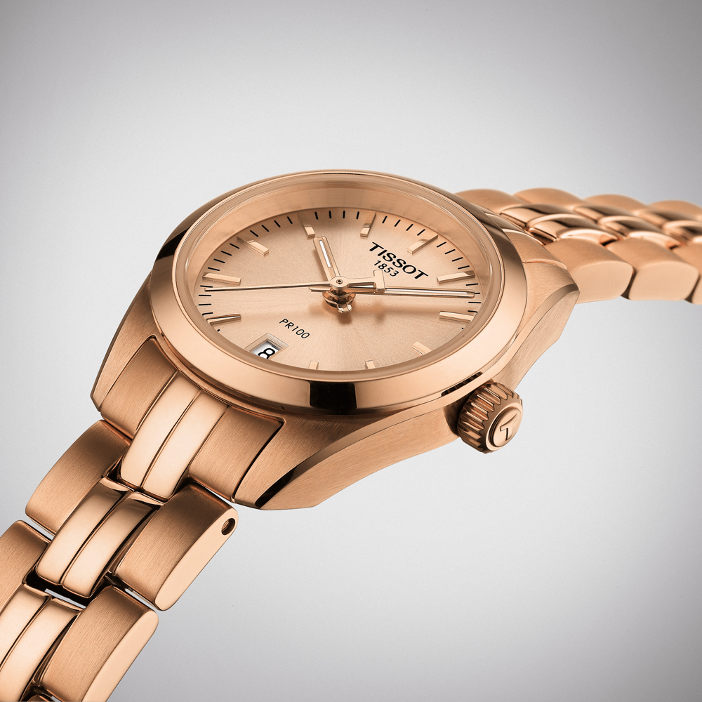 Tissot T101.010.33.451.00 damski zegarek PR 100 bransoleta - miniatura 3