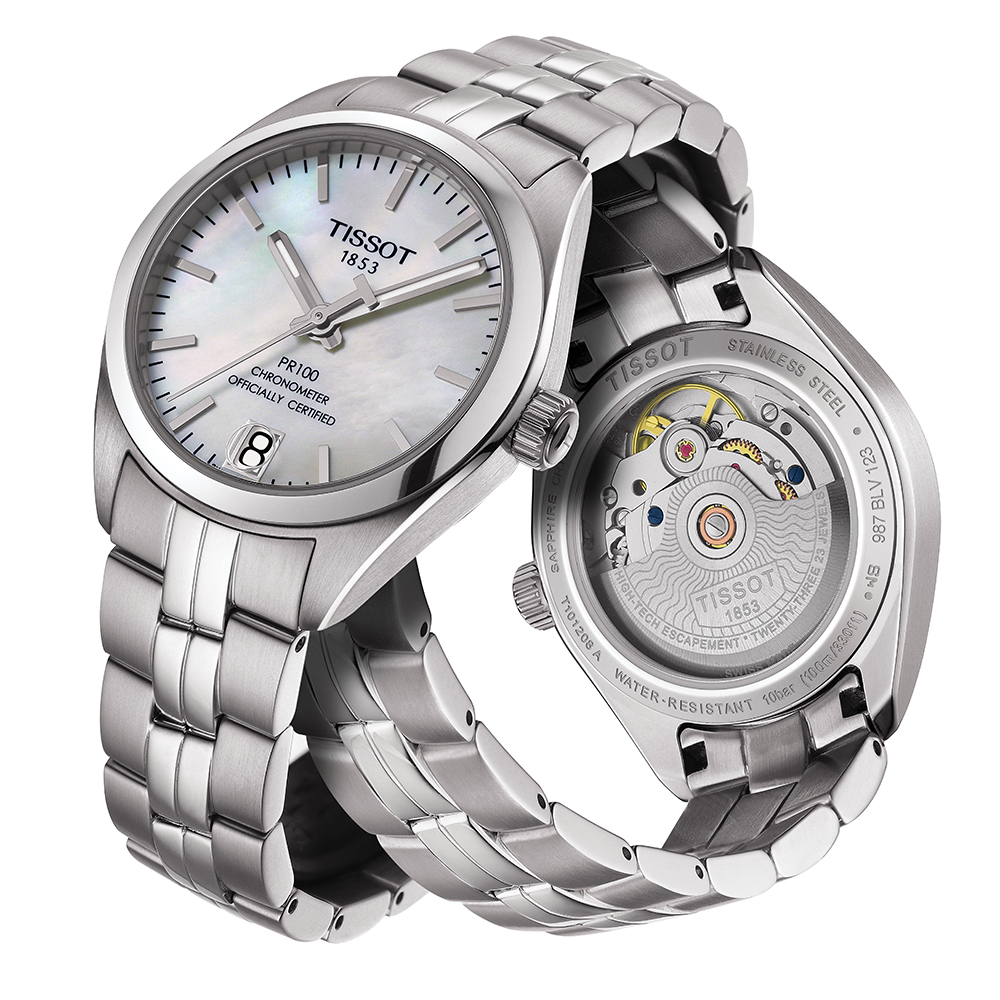 Tissot T101.208.11.111.00 zegarek damski PR 100 - miniatura 2