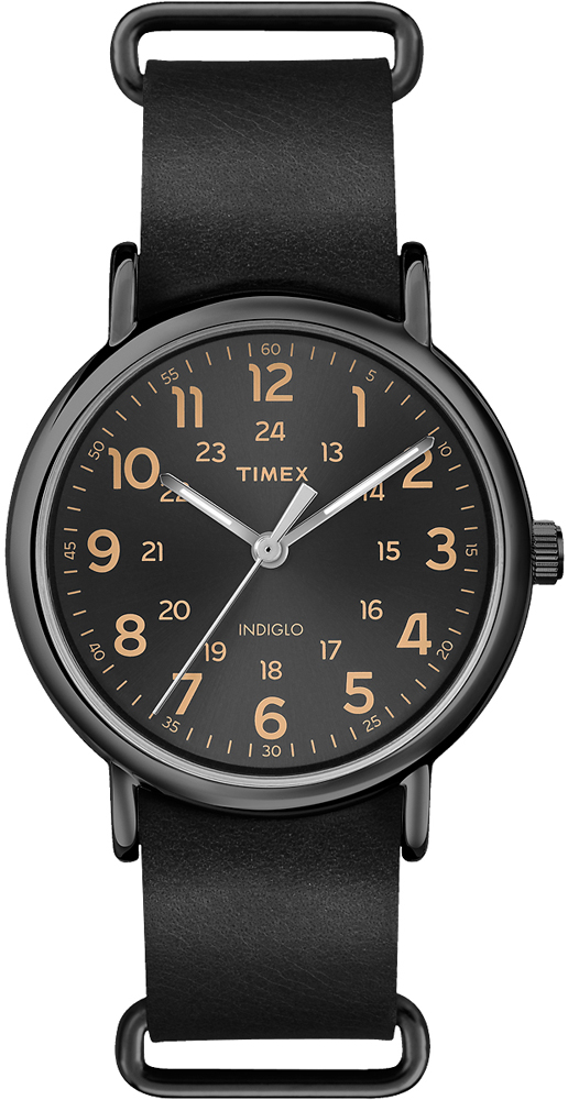 Timex Weekender Leather Oversized T2P494