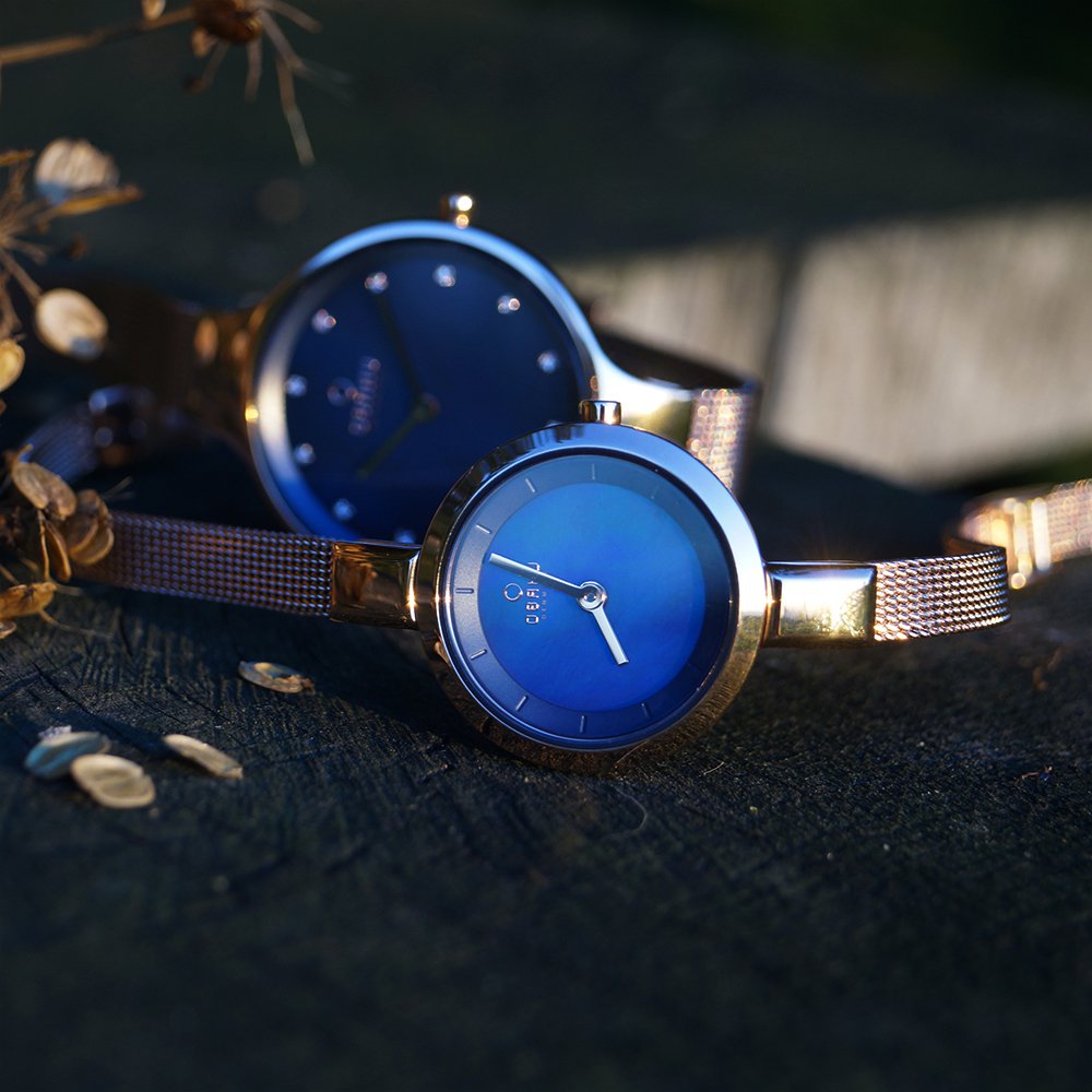 Obaku Denmark V129LVLMV zegarek złoty fashion/modowy Slim bransoleta