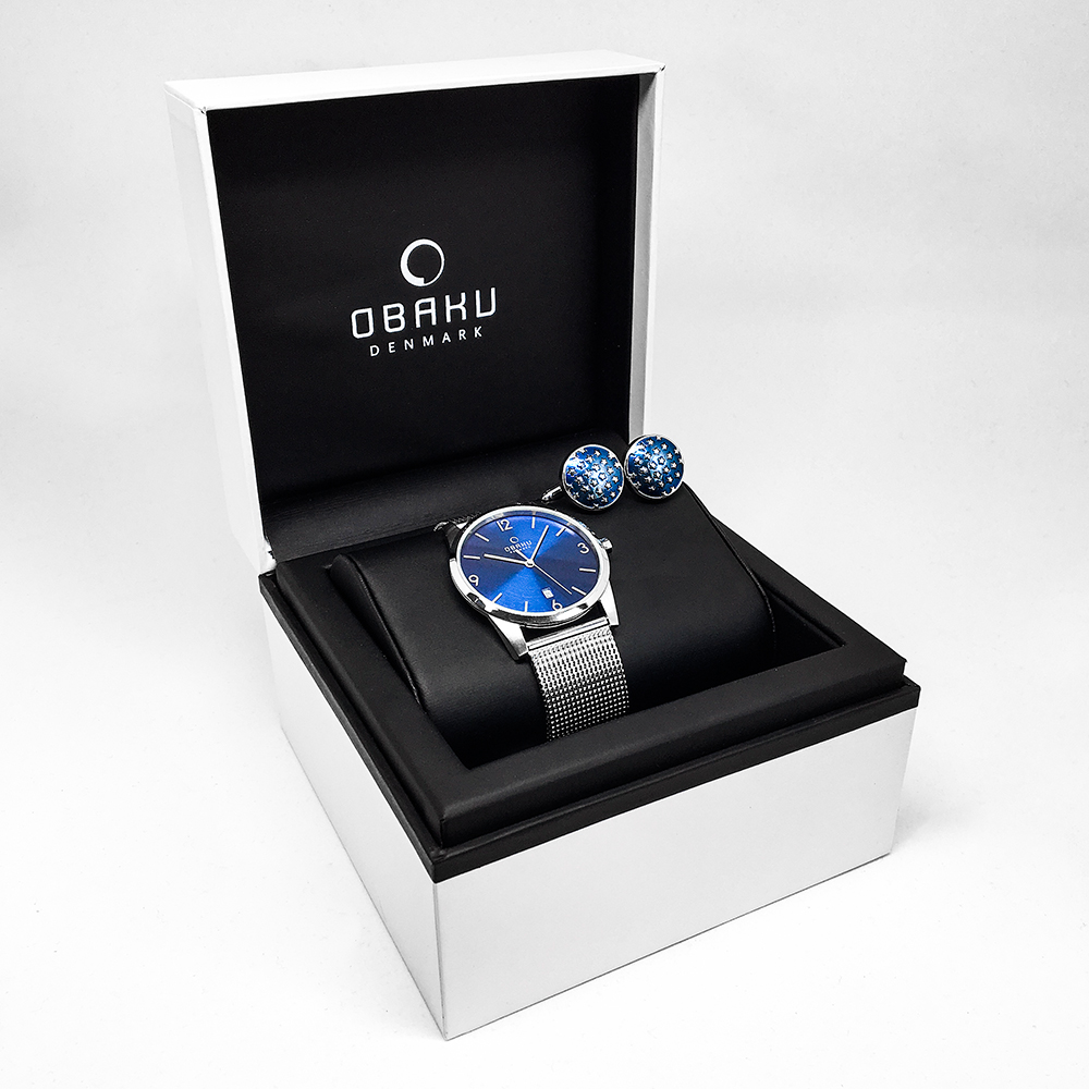 Obaku Denmark V169GDCLMC zegarek męski klasyczny Slim bransoleta - miniatura 10