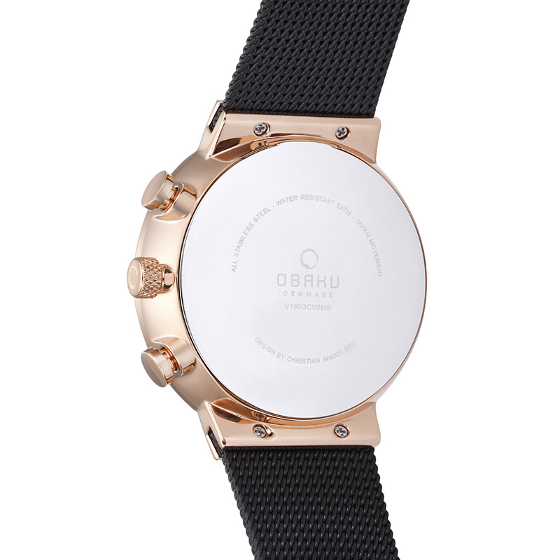 zegarek Obaku Denmark V180GCVBMB męski z chronograf Slim - miniatura 3