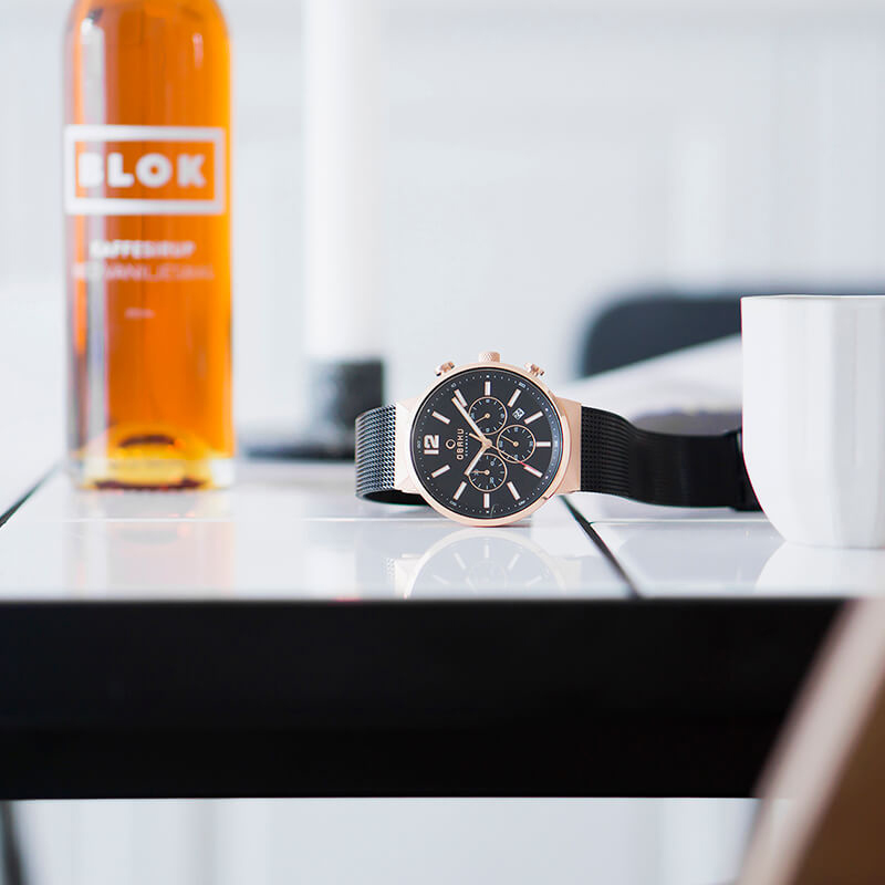 Obaku Denmark V180GCVBMB Slim zegarek męski klasyczny mineralne - miniatura 5