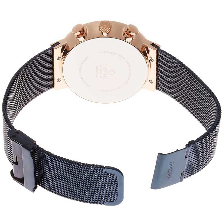 Obaku Denmark V180GCVLML zegarek męski Slim różowe złoto - miniatura 9