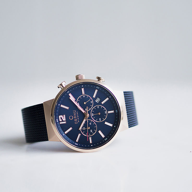 Obaku Denmark V180GCVLML Slim STORM - OCEAN zegarek męski fashion/modowy mineralne - miniatura 5