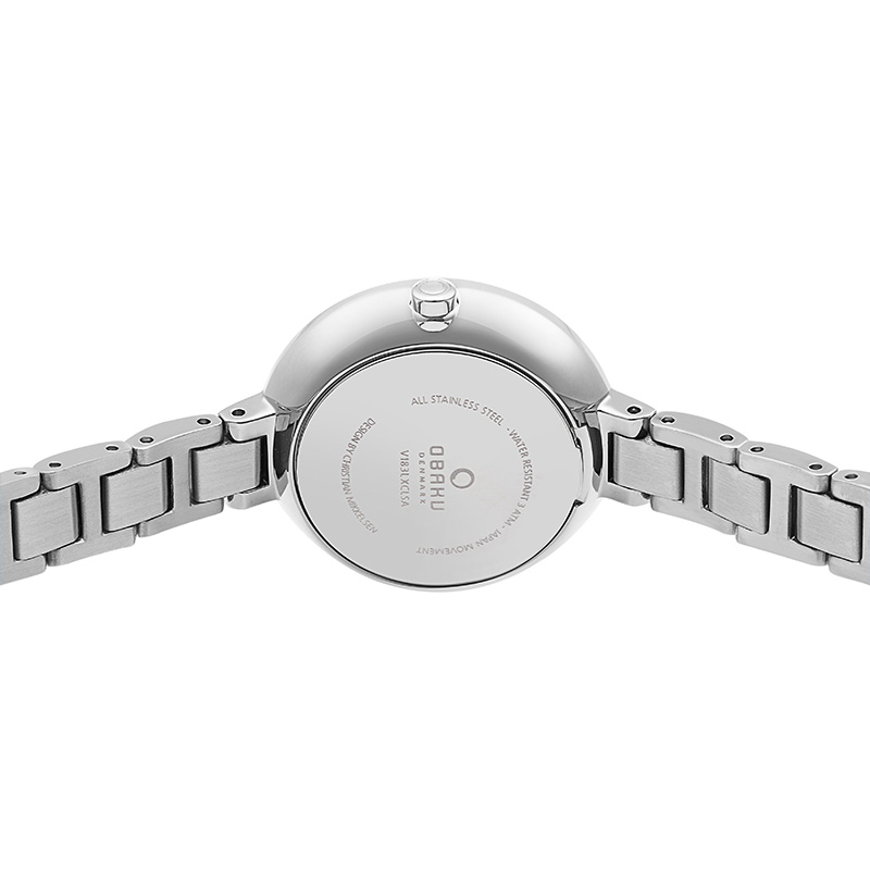Obaku Denmark V183LXCLSA VIND - BLUESTEEL Slim fashion/modowy zegarek srebrny - miniatura 6
