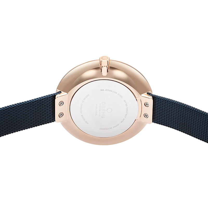 Obaku Denmark V185LXVLML SAND - OCEAN Slim fashion/modowy zegarek różowe złoto - miniatura 6