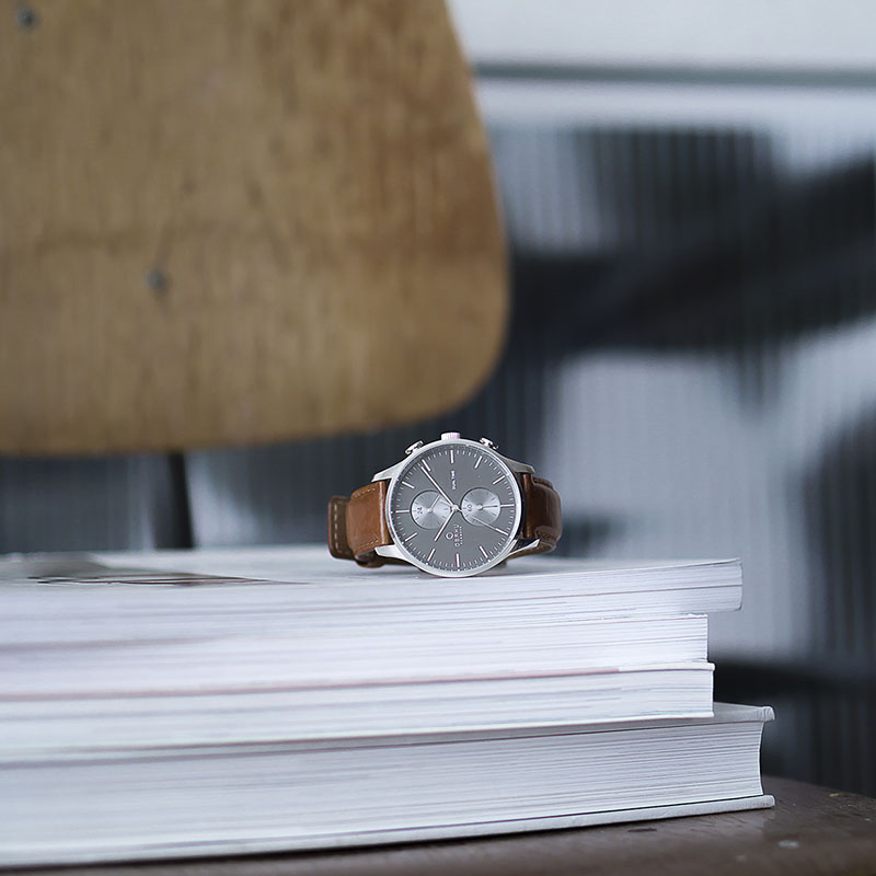Obaku Denmark V196GUCURZ Slim GRAN - CAMEL zegarek męski klasyczny mineralne - miniatura 5