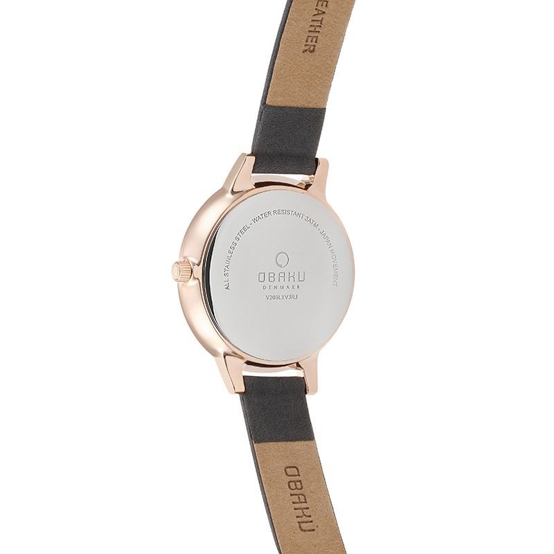 Obaku Denmark V209LXVJRJ LIV - PEBBLE Slim klasyczny zegarek różowe złoto - miniatura 6