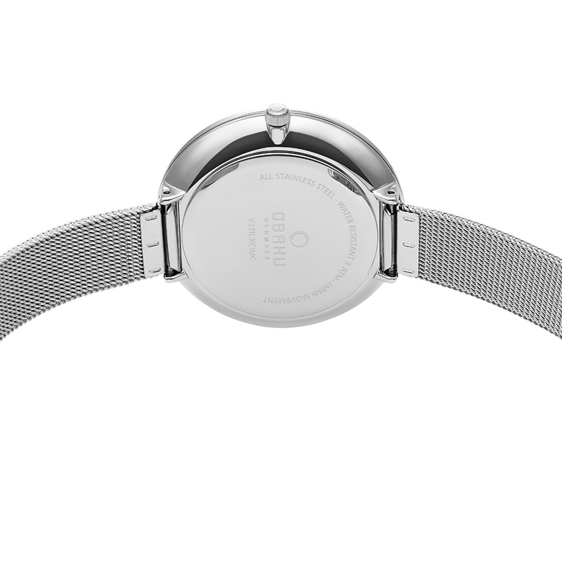 Obaku Denmark V211LXCIMC VIOL - STEEL Slim klasyczny zegarek srebrny