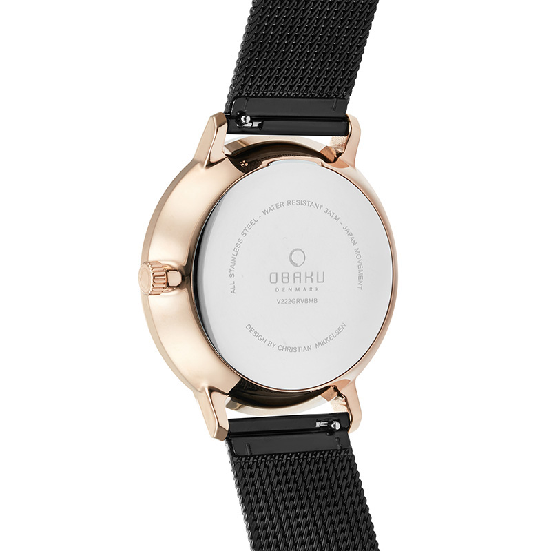 Obaku Denmark V222GRVBMB męski zegarek Solar bransoleta - miniatura 3
