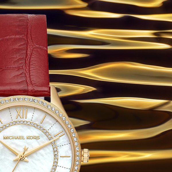 Stylowa tarcza w amerykańskim stylu wielkiego miasta dla zegarka Michael Kors MK2756