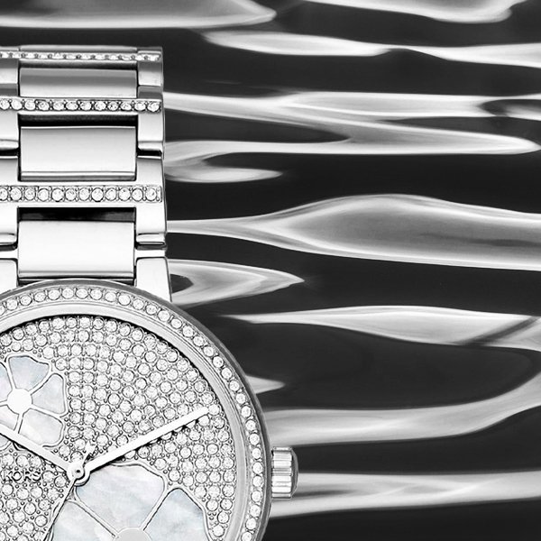 Stylowa tarcza w amerykańskim stylu wielkiego miasta dla zegarka Michael Kors MK3835