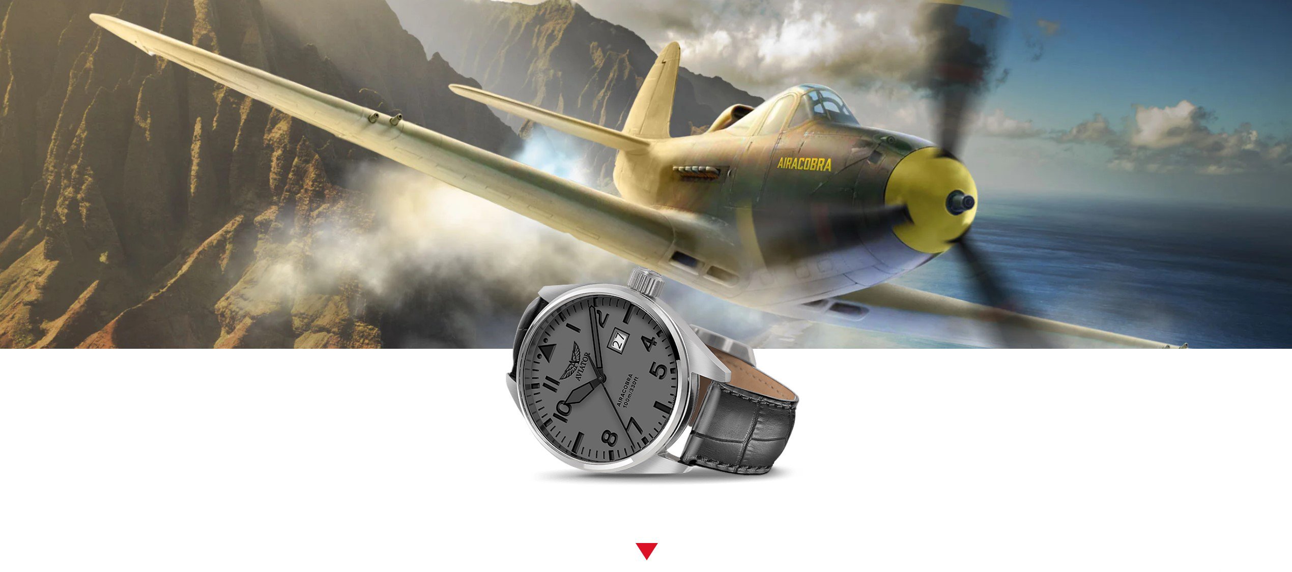 Zegarek Aviator Airacobra V.1.22.0.150.4 w stylowym designie, idealny dla miłośników lotnictwa.