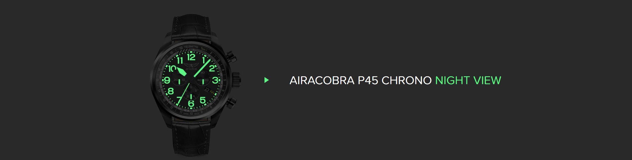 Zegarek Aviator Airacobra V.2.25.5.169.4 w eleganckim stylu, idealny dla miłośników lotnictwa.