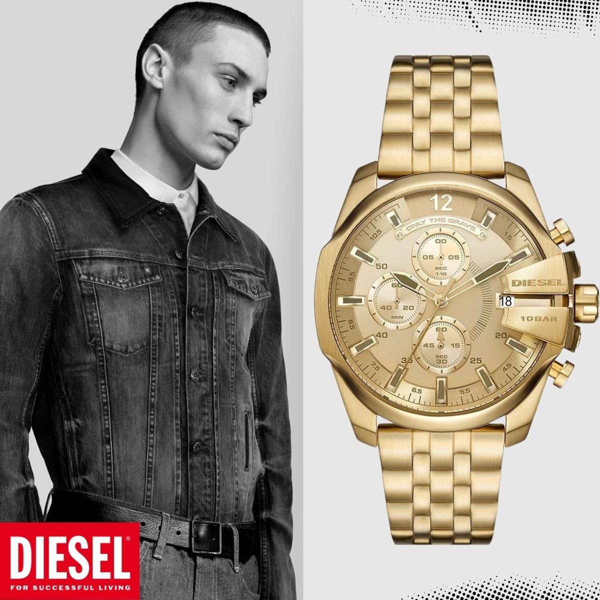 ディーゼル BABY CHIEF DZ4565 Diesel Baby Chief Chronograph Quartz 