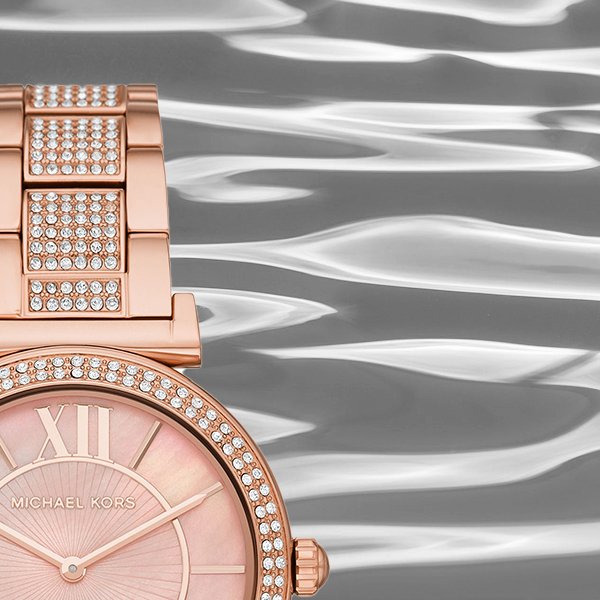 Stylowa tarcza w amerykańskim stylu wielkiego miasta dla zegarka Michael Kors MK4617