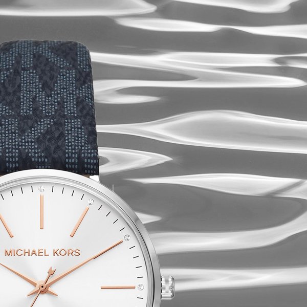 Stylowa tarcza w amerykańskim stylu wielkiego miasta dla zegarka Michael Kors MK7244