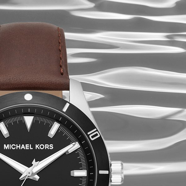 Stylowa tarcza w amerykańskim stylu wielkiego miasta dla zegarka Michael Kors MK8859