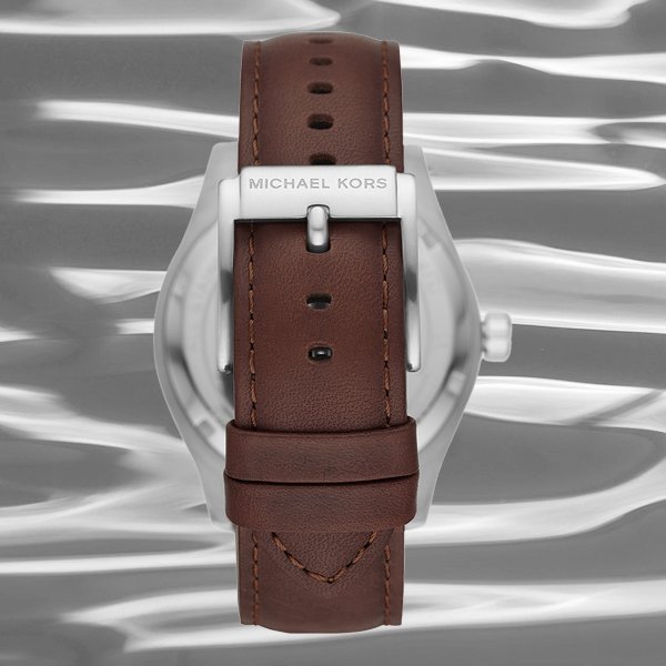Zawsze modny pasek ze skóry naturalnej dla zegarka Michael Kors MK8859