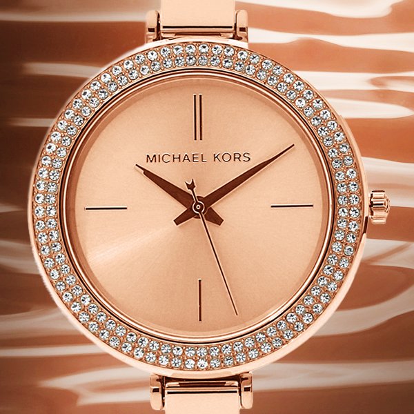 Stylowa tarcza w amerykańskim stylu wielkiego miasta dla zegarka Michael Kors MK4435