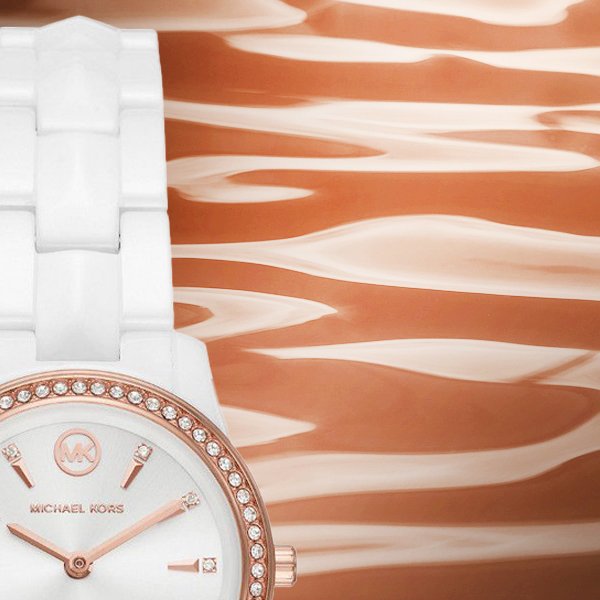 Stylowa tarcza w amerykańskim stylu wielkiego miasta dla zegarka Michael Kors MK6840