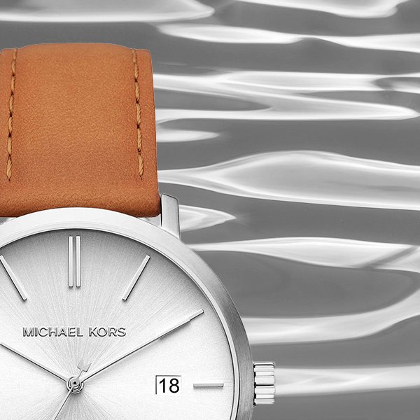 Stylowa tarcza w amerykańskim stylu wielkiego miasta dla zegarka Michael Kors MK8673