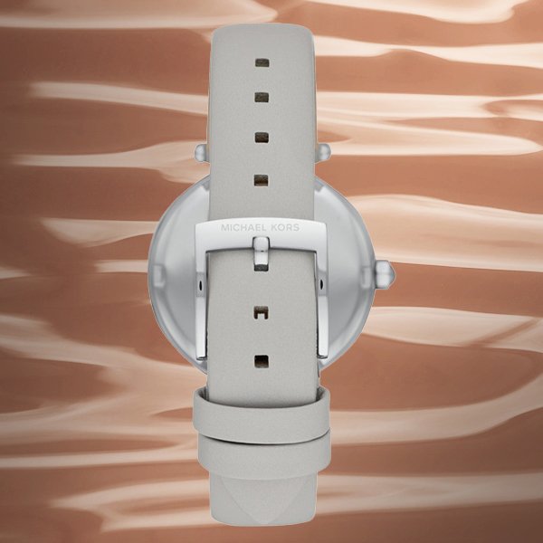 Zawsze modny pasek ze skóry naturalnej dla zegarka Michael Kors MK6807