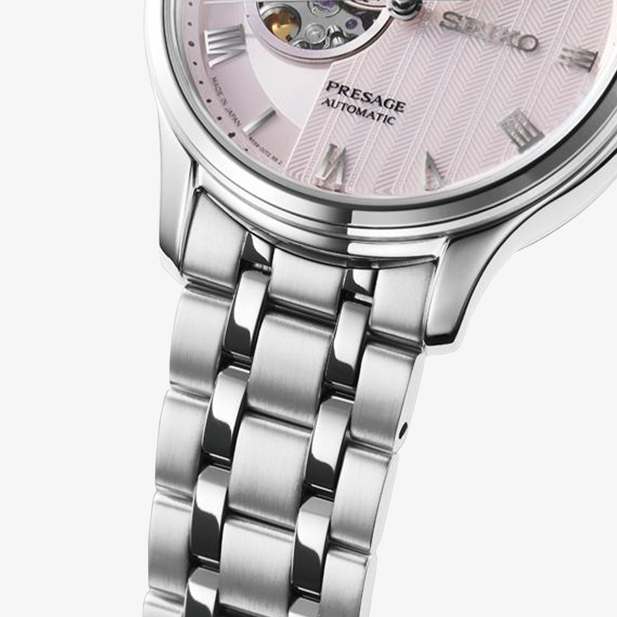 Zegarek Seiko Automatic Open Heart SSA465J1 na stalowej bransolecie 