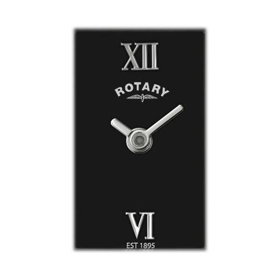 Czarna tarcza z kryształkami zegarka Rotary RLB10001/04